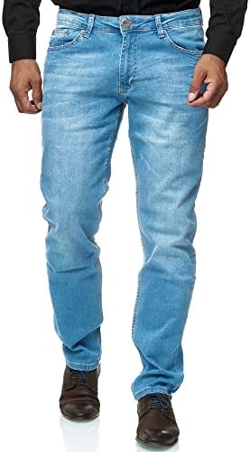 JEEL Herren-Jeans - Regular-Fit Straight-Cut - Stretch - Basic Washed - OEKO-TEX Standard 100