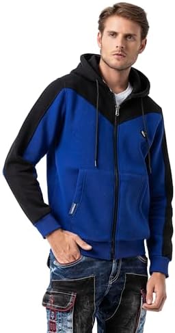 Cipo & Baxx Herren Sweatjacke Hoodie Serie - Stylischer Pullover im Modernen Casual Streetwear Stil für den Alltag, Frei