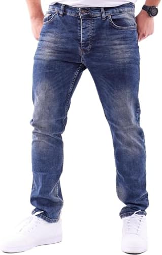Reslad Jeans-Herren Slim Fit Basic Style Stretch-Denim Jeggings RS-2063