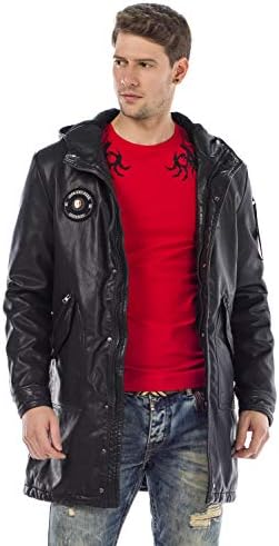 Stylische Winterjacke Herren Cipo & Baxx Series | Warme Winterjacke Herren Cipo & Baxx Series abnehmbarer Kapuze | Func