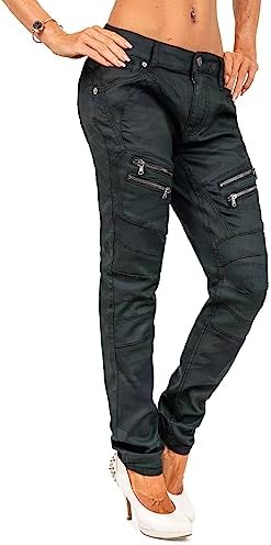 Cipo & Baxx Damen Jeans – Stylische Slim & Regular Fit Hosen mit Stretch & Used-Look | Bequeme Passform, modisches Desig