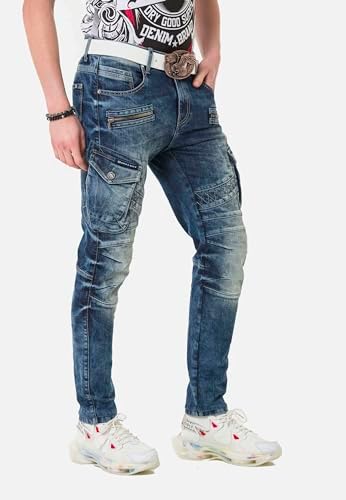 Cipo & Baxx Herren Stretch Jeanhose Slim Fit Trendig und bequem | Cipo & Baxx Männer Stretch Jeanshosen Slim Fit Premiu