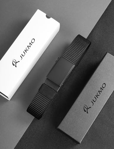 JUKMO Automatik Gürtel für Herren, robustes Nylon, 3,8cm Breite, praktische Ratsche-Funktion | JUKMO Herren Automatik G