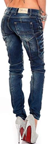 Cipo & Baxx Damen Jeans – Stylische Slim & Regular Fit Hosen mit Stretch & Used-Look | Bequeme Passform, modisches Desig