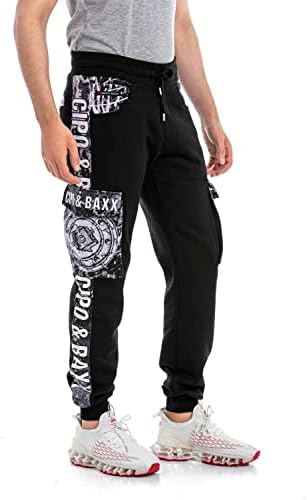 Cipo & Baxx Herren Jogginganzug Series – Zweiteiliges Set aus Kapuzenjacke und Jogginghose für Sport- und Casual-User im