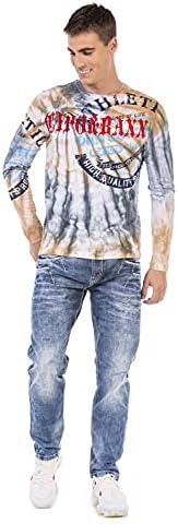 Cipo & Baxx Herren Langarm-Sweatshirt mit Rundhalsausschnitt und Print – Trendiger Look CL453 – Bild 12