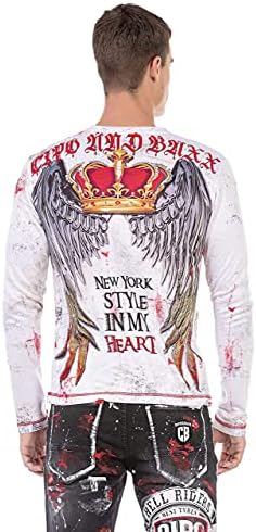 Cipo & Baxx Herren Sweatshirt Series – Stylischer Pullover für Streetwear Lovers – Bequemer Rundhalseinheitsprint Sweate
