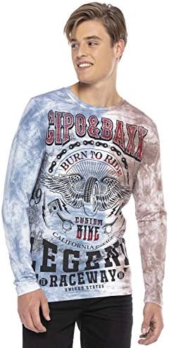 Cipo & Baxx Herren Sweatshirt Stylischer Pullover für moderne Streetwear Look – Bequemer Sweater für Alltag, Freizeit &