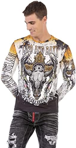Cipo & Baxx Herren Sweatshirt Series – Stylischer Pullover für Streetwear Lovers – Bequemer Rundhalseinheitsprint Sweate