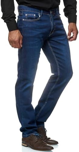 JEEL Herren-Jeans - Regular-Fit Straight-Cut - Stretch - Basic Washed - OEKO-TEX Standard 100