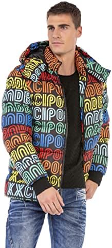 Stylische Winterjacke Herren Cipo & Baxx Series | Warme Winterjacke Herren Cipo & Baxx Series abnehmbarer Kapuze | Func