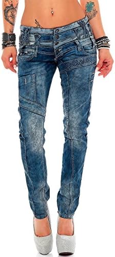 Cipo & Baxx Damen Jeans – Stylische Slim & Regular Fit Hosen mit Stretch & Used-Look | Bequeme Passform, modisches Desig