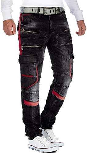 Cipo & Baxx Herren Jeans – Stylische Stonewashed & Used-Effekte | hohem markanten Details | Regular & Slim Fit für Männe