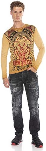 Cipo & Baxx Herren Sweatshirt Series – Stylischer Pullover im Modernen Streetwear Look mit Rundhals & Print – Comfortabl