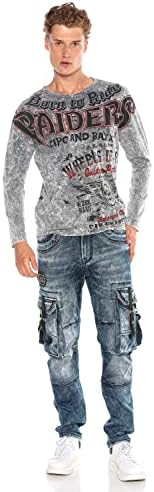 Cipo & Baxx Herren Sweatshirt Stylischer Pullover für moderne Streetwear Look – Bequemer Sweater für Alltag, Freizeit &