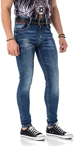 Cipo & Baxx Herren Stretch Jeanhose Slim Fit Trendig und bequem | Cipo & Baxx Männer Stretch Jeanshosen Slim Fit Premiu
