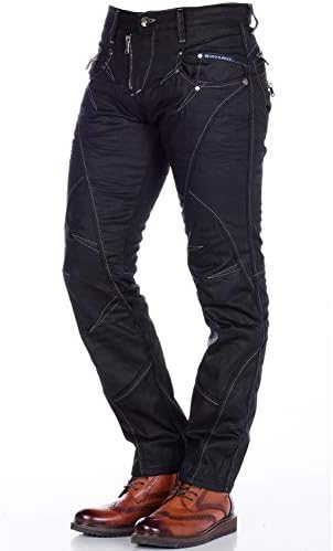 Cipo & Baxx Herren Jeans Hose Look Röhrenjeans Straight Fit Kontrastnähte Trendyhose | Cipo & Baxx Herren Jeans Hose Us