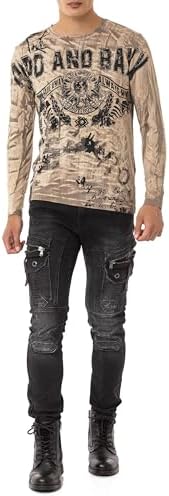 Cipo & Baxx Herren Sweatshirt Series – Stylischer Pullover im Modernen Streetwear Look – Bequemer Sweater für Alltag & F