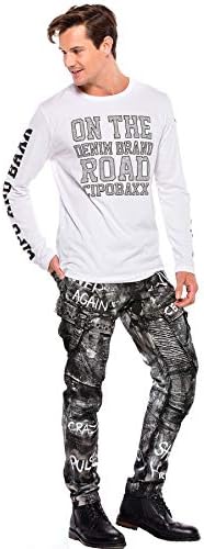 Cipo & Baxx Herren Sweatshirt Series – Stylischer Pullover im Modernen Streetwear Look mit Rundhals & Print – Comfortabl