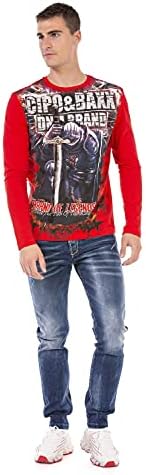 Cipo & Baxx Herren Sweatshirt Series – Stylischer Pullover für Streetwear Lovers – Bequemer Rundhalseinheitsprint Sweate