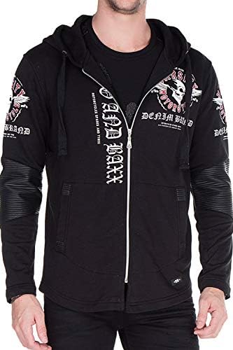 Cipo & Baxx Herren Sweatjacke Hoodie – Stylischer Pullover für Streetwear-Begeisterte mit Reißverschluss & Kapuze für Fr