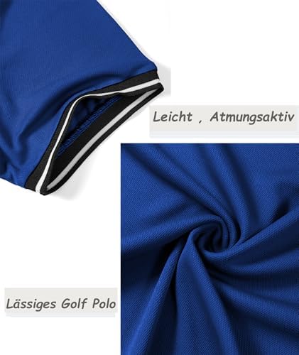 SwissWell 5er Pack Herren Polo T-Shirt Atmungsaktiv leicht Golfessen