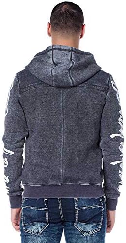 Cipo & Baxx Herren Sweatjacke Hoodie – Stylischer Pullover für Streetwear-Begeisterte mit Reißverschluss & Kapuze für Fr