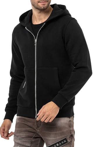 Cipo & Baxx Herren Sweatjacke Hoodie Serie - Stylischer Pullover im Modernen Casual Streetwear Stil für den Alltag, Frei