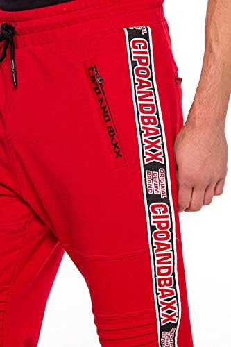 Cipo & Baxx Herren Jogginghose Series - Bequeme Freizeithose mit sportlichem Schnitt und modischem Design für Alltagsgeb