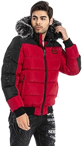 Stylische Winterjacke Herren Cipo & Baxx Series | Warme Winterjacke Herren Cipo & Baxx Series abnehmbarer Kapuze | Func