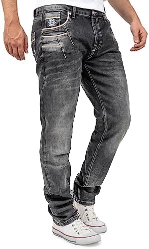 Cipo & Baxx Herren Jeans Regular Fit & Slim Fit – Stylischer Used Look Jeans für Männer | Blue & Black Jeans für Alltag – Bild 42