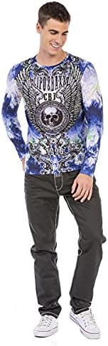 Cipo & Baxx Herren Sweatshirt Series – Stylischer Pullover für Streetwear Lovers – Bequemer Rundhalseinheitsprint Sweate