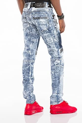 Cipo & Baxx Herren Straight Fit Jeans Hose – Bequem zu tragen, langlebig und mit markanten Kontrastnähten