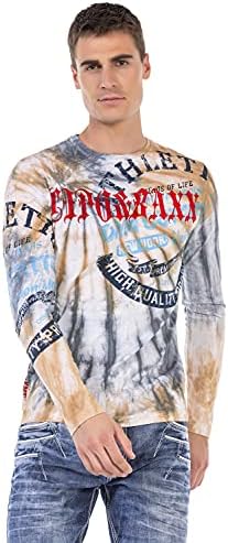 Cipo & Baxx Herren Langarm-Sweatshirt mit Rundhalsausschnitt und Print – Trendiger Look CL453 – Bild 10
