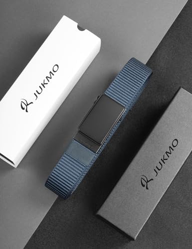 JUKMO Automatik Gürtel für Herren, robustes Nylon, 3,8cm Breite, praktische Ratsche-Funktion | JUKMO Herren Automatik G