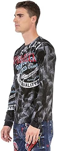 Cipo & Baxx Herren Langarm-Sweatshirt mit Rundhalsausschnitt und Print – Trendiger Look CL453 – Bild 3