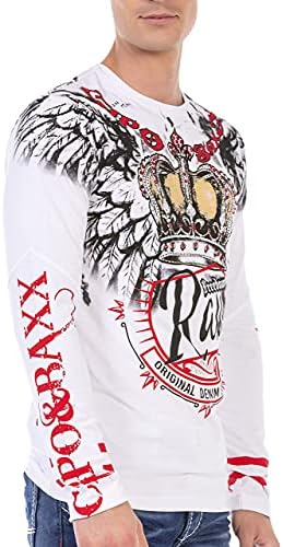 Cipo & Baxx Herren Sweatshirt Series – Stylischer Pullover für Streetwear Lovers – Bequemer Rundhalseinheitsprint Sweate