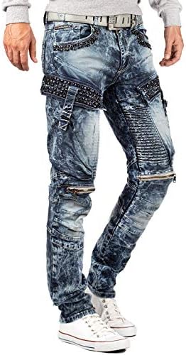 Cipo & Baxx Herren Jeans - Stylische Denim-Mode mit Slim-Fit & Regular-Fit für Individualisten im Bikerstyle!