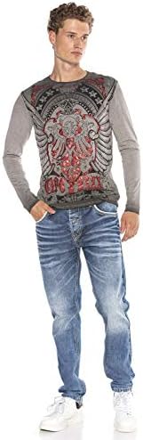 Cipo & Baxx Herren Sweatshirt Series – Stylischer Pullover im Modernen Streetwear Look mit Rundhals & Print – Comfortabl