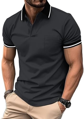 SwissWell 5er Pack Herren Polo T-Shirt Atmungsaktiv leicht Golfessen
