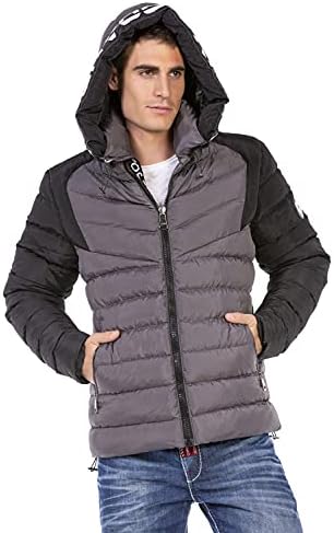 Stylische Winterjacke Herren Cipo & Baxx Series | Warme Winterjacke Herren Cipo & Baxx Series abnehmbarer Kapuze | Func