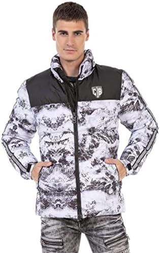 Stylische Winterjacke Herren Cipo & Baxx Series | Warme Winterjacke Herren Cipo & Baxx Series abnehmbarer Kapuze | Func
