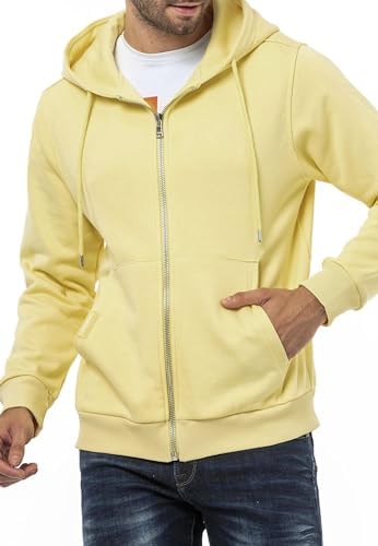 Cipo & Baxx Herren Sweatjacke Hoodie Serie - Stylischer Pullover im Modernen Casual Streetwear Stil für den Alltag, Frei