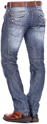 Cipo & Baxx Herren Jeans Hose Look Röhrenjeans Straight Fit Kontrastnähte Trendyhose | Cipo & Baxx Herren Jeans Hose Us