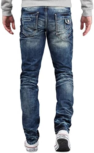 Cipo & Baxx Herren Jeans - Stilvolle Regular-Fit Denim mit Kontrastnähten | Bequeme & Modische Jeans für Männer | Stone-