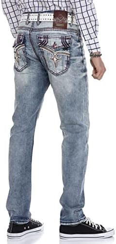Cipo & Baxx Herren Jeans Hose Look Röhrenjeans Straight Fit Kontrastnähte Trendyhose | Cipo & Baxx Herren Jeans Hose Us