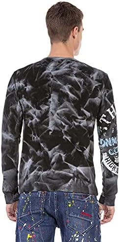 Cipo & Baxx Herren Langarm-Sweatshirt mit Rundhalsausschnitt und Print – Trendiger Look CL453 – Bild 5