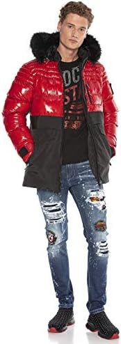 Stylische Winterjacke Herren Cipo & Baxx Series | Warme Winterjacke Herren Cipo & Baxx Series abnehmbarer Kapuze | Func