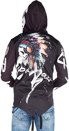 Cipo & Baxx Herren Sweatjacke Hoodie – Stylischer Pullover für Streetwear-Begeisterte mit Reißverschluss & Kapuze für Fr