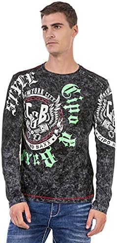 Cipo & Baxx Herren Sweatshirt Series – Stylischer Pullover für Streetwear Lovers – Bequemer Rundhalseinheitsprint Sweate